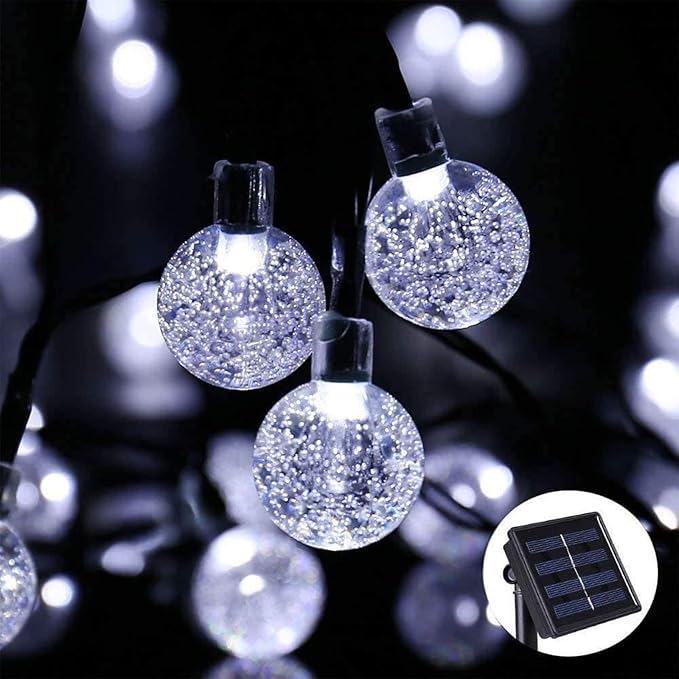 olar Garden Lights Outdoor, 36ft 60 LED Solar String Lights Waterproof, Solar Powered Crystal Ball