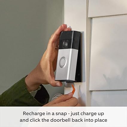 Ring Battery Video Doorbell (2024 release) | DIY Wireless Video Doorbell Camera I Head-To-Toe View, HD Video | Easy to install (5 min) | With Built-in Battery I 30-day free trial of Ring Home