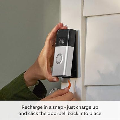 Ring Battery Video Doorbell (2024 release) | DIY Wireless Video Doorbell Camera I Head-To-Toe View, HD Video | Easy to install (5 min) | With Built-in Battery I 30-day free trial of Ring Home