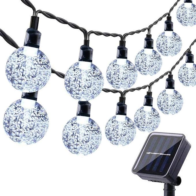 olar Garden Lights Outdoor, 36ft 60 LED Solar String Lights Waterproof, Solar Powered Crystal Ball